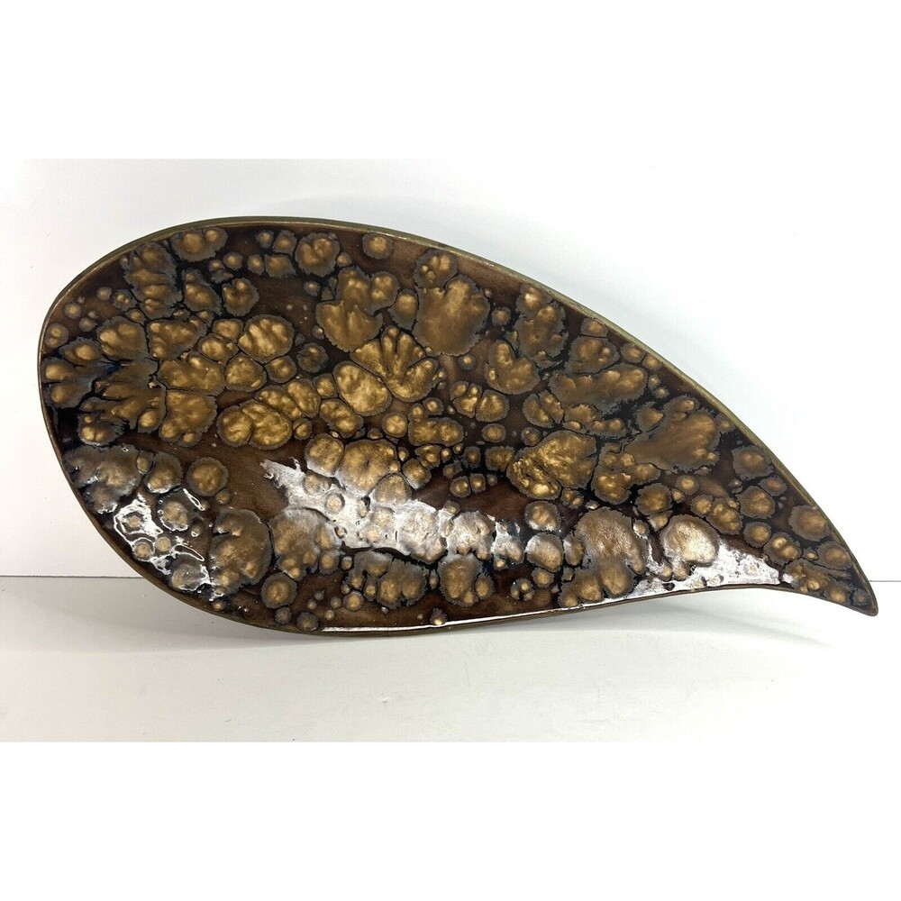 Vintage Hobbyist Amoeba Kidney Shape Tray Dish Catch All Coffee Clouds MCM